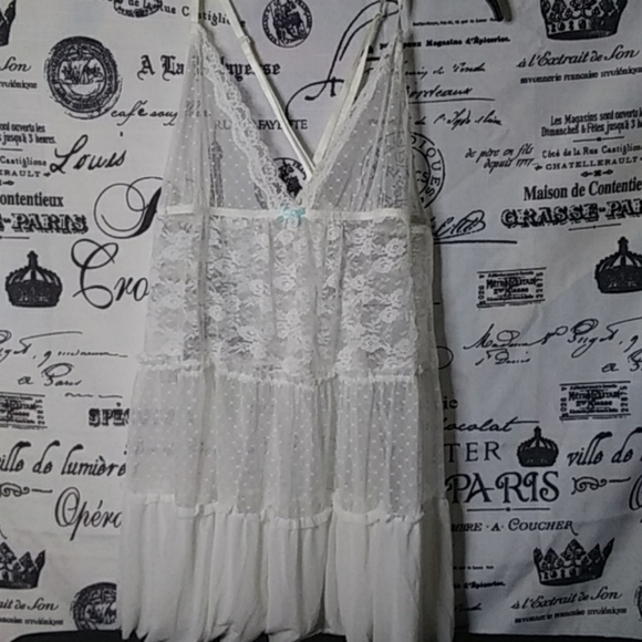 Hunnie's Other - White lace teddy with matching panties